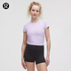 lululemon丨All It Takes 女士運動(dòng) T 恤 *羅紋 Nulu?芯吸 LW3GV0S 薰衣草霜紫 S /6