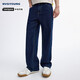 納維凱爾意大利小帆船男寬松直筒牛仔褲時(shí)尚百搭長(cháng)褲3312575511 藍 32 