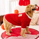 新年大狗狗衣服冬季金毛拉布拉多邊牧中大型犬秋冬款寵物過年絨衣 紅色條紋(加厚絨衣) 3XL(建議體重20-30斤)