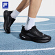 FILA 斐樂男鞋運(yùn)動(dòng)鞋黃景瑜同款2025夏新款透氣緩震柔云3輕便跑步鞋 黑-BK 42