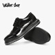 Walker Shop【品牌臻選】布洛克雕花皮鞋男新款【頭層牛皮】氣墊厚底高端男鞋 黑色【內(nèi)增高款】 40