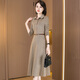 可蓓兒長(cháng)袖高檔連衣裙女2025新款春秋季廣州十三行高檔品牌媽媽裙子M