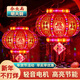 鴻迪燈籠陽臺(tái)掛的大紅燈籠掛大門春節(jié)新年裝飾電動(dòng)旋轉(zhuǎn)燈籠LED走馬燈 金玉滿堂直徑50cm一對(duì)裝