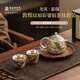 敦煌研究院 龍鳳嘉瑞敦煌琺瑯彩鎏銀茶具套裝 博物館文創(chuàng  )結婚禮物送新人禮物 龍鳳嘉瑞琺瑯彩鎏銀茶具套裝