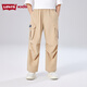 LEVI'S 李維斯童裝兒童長褲2025男童夏季薄款防蚊褲休閑褲 狩獵卡其