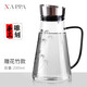NAPPA 手工雕刻 玻璃水壺冷水壺涼水壺 高硼硅家用高檔耐熱大容量水壺 【四君子-竹】大師系列 2000ml