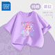 真維斯女童t恤短袖中大童寬松夏裝上衣兒童洋氣休閑半袖女孩夏季運動(dòng)服