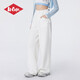 Lee Cooper/李庫珀 白色牛仔褲女春夏季25新款高腰顯瘦休閑垂感闊腿長褲女 白色 L