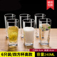 VTyee加厚耐熱玻璃水杯6只套裝家用四方無(wú)蓋喝茶杯飲料果汁耐熱杯 四方高款240ml 6只裝