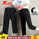 特步（XTEP）運動(dòng)短褲女夏季薄款梭織七分褲寬松休閑中褲子女褲透氣速干跑步褲 正黑色/升級拉鏈口袋 L /175