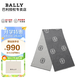 巴利（BALLY）新款女士羊毛圍巾印花LOGO披肩外搭圍脖送女友 6305008 灰色6309395
