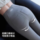JERRIE MOCK雙口袋鯊魚褲女春秋薄款高腰提臀塑身打底褲外穿灰色瑜伽褲 奶油灰-【妖精口袋】 M 【建議90-105斤】