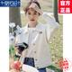 莫代爾牛仔外套女2025春秋季新款女裝初高中學(xué)生寬松時尚韓版夾克上衣 米白色 M 90-100斤