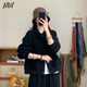 JZDZ2025春秋季新款女士外套開衫衛(wèi)衣棒球服洋氣夾克上衣女裝 黑色 （春秋薄款） XL (建議115斤-130斤)