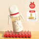 貝思卡兒兒童1-3歲PPSU防脹氣嬰兒護(hù)齒標(biāo)準(zhǔn)口徑防噴吸管感溫變色鴨嘴奶瓶 帕莎紅ppsu 300ml 自帶吸嘴+吸管組