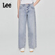 Lee【張凌赫代言】25新品寬松天絲五袋款淺藍色女闊腿牛仔褲潮流 淺藍色 29