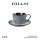 VOLANS·Pure·咖啡杯陶瓷杯碟套裝馬克杯日式浮雕復(fù)古精致 | 純粹 橢圓咖啡杯碟