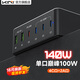 KiNi氮化鎵六口140W充電器USB-C口多口PD100W快充手機平板筆記本電腦適用蘋(píng)果華為iPhone17Pro/MacBook 六口140W氮化鎵/美規（國內適用）