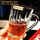 奈赫曼（NACHTMANN）德國進口水晶玻璃耐熱水杯家用咖啡杯茶杯帶把啤酒果汁牛奶水杯子 諾貝勒斯熱飲杯 350ml 2只
