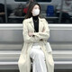 春乏2025春秋中長款原宿英倫風(fēng)衣女洋氣感小個子西裝大衣外套女 米白色 XS 建議105斤以下