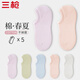 三槍【遠旅系列】女士襪子女純棉100%隱形短襪10A抑菌防臭防掉跟襪