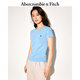 ABERCROMBIE & FITCH【經(jīng)典小麋鹿】女裝25夏季美式百搭圓領(lǐng)短袖T恤KI139-5273 藍色（藏青色小麋鹿） XS (160/84A)