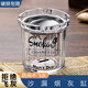 梔臻 煙灰缸防風(fēng) 創(chuàng)意漏斗式防飛灰?guī)w辦公室玻璃煙缸客廳家用煙盅 銀色漏斗煙灰缸