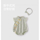 雷姆汀夏季夏款2025新中式嬰兒無(wú)袖連體衣三角包屁衣女寶中國(guó)風(fēng)哈衣薄款 淺豆綠哈衣+發(fā)帶(配掛件) 52cm 59