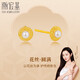 潮宏基足金黃金珍珠耳釘女定價(jià) 非遺花絲圓滿(mǎn) EEG33700064 一對款 生日