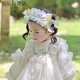 葉余女童洛麗塔Lolita蕾絲公主裙周歲生日禮服寶寶蓬蓬紗西班牙連衣裙 原版發(fā)帶 80