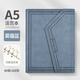 勤得利a5活頁(yè)筆記本本子商務(wù)辦公多功能工作會(huì )議記錄本三折可拆卸外殼記事本高顏值學(xué)生日記本可定制logo A5-霧霾藍