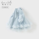 戴維貝拉（DAVE＆BELLA）2025秋裝新款女童毛衣連衣裙甜美兒童裙子女寶寶童裝公主裙童裙 淺藍色【現貨】 120 cm（建議身高110-120cm）