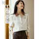 初申 春秋厚長(cháng)袖襯衫女曠野美拉德撞色刺繡休閑襯衣外套S144C6010