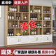 庭語軒 酒柜架酒柜靠墻紅酒柜白酒柜展示柜貨架貨柜產(chǎn)品柜超市貨架茶葉 淺胡桃 2米高*80寬*24深