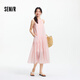 森馬（Semir）連衣裙女海邊度假掛脖兩穿長裙2025夏季蝴蝶結(jié)初戀裙109325114011