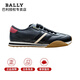 巴利（BALLY）25年春夏男鞋新款男士休閑鞋蛇紋拼接牛皮革運動(dòng)鞋簡(jiǎn)約風(fēng) 6304576 黑色 42