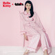 野獸派家居（tbh）三麗鷗Hello Kitty天絲棉家居服套裝四季可外穿條紋睡衣 長(zhǎng)款 M