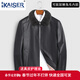 凱撒（KAISER）真皮皮衣男皮夾克短款翻領(lǐng)小牛皮外套皮毛一體男裝冬季獺兔毛內(nèi)膽 可脫卸獺兔毛內(nèi)膽（獺兔袖） 2XL