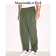 ABERCROMBIE & FITCH男裝24春秋經(jīng)典小麋鹿抓絨美式baggy風(fēng)運(yùn)動(dòng)衛(wèi)褲長褲KI134-4099 綠色 L (180/86A)