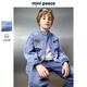 MiniPeace太平鳥童裝男童牛仔外套FABJF1205 牛仔淺藍 120cm