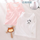 小三月新生嬰兒背心馬甲吊帶夏季薄款小月齡幼兒寶寶護肚子貼身打底內搭 【2件裝】熊貓白+小熊粉 80 碼，建議17-21斤