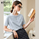 Olrain歐芮兒灰色短袖T恤女夏季新款韓系簡(jiǎn)約百搭圓領(lǐng)上衣 花灰色 M