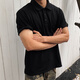 Homlean美式polo衫男春夏季索羅娜寬松簡約舒適短袖T恤OM6黑色XL