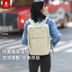 MYD皮質(zhì)雙肩包女2024新款書包初中女生大學生高中生大容量旅游輕便男 奶白皮質(zhì)方形 禮盒裝