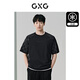 GXG男裝 黑色涼感簡(jiǎn)約休閑插肩袖圓領(lǐng)短袖T恤男士上衣 夏新品 黑色 L