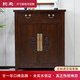 鈞禾新中式雕刻花鞋柜全實(shí)木玄關(guān)柜老榆木進(jìn)門廳柜雙門儲物收納柜定制 雙門荷花柜【圖片色】