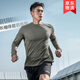 際華三五三五（JIHUASANWUSANWU）新長(zhǎng)袖體能服式圓領(lǐng)衫男速干訓(xùn)練服速干軍迷服飾圓領(lǐng)T恤春秋 灰色長(zhǎng)袖圓領(lǐng)衫 均碼 175/92-96