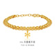金至尊（3DG Jewellery）黃金手鏈花期INS風(fēng)疊戴雙層鏈999足金送女友老婆生日禮物計價(jià) 金重9.88克（配珠寶禮盒）