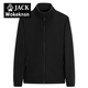 JACK WOKEKNSN秋冬季搖粒絨男士夾克內(nèi)搭戶外抓絨衣外套大碼立領(lǐng)衛(wèi)衣開衫潮牌 黑色 2XL