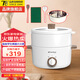 山水（SANSUI）日本品牌山水多功能鍋宿舍學(xué)生電煮鍋迷你小電鍋微型多用途鍋早餐煎蛋煎餅蒸包子煮粥單人煮面火鍋 1.5L 不銹鋼蒸籠版
